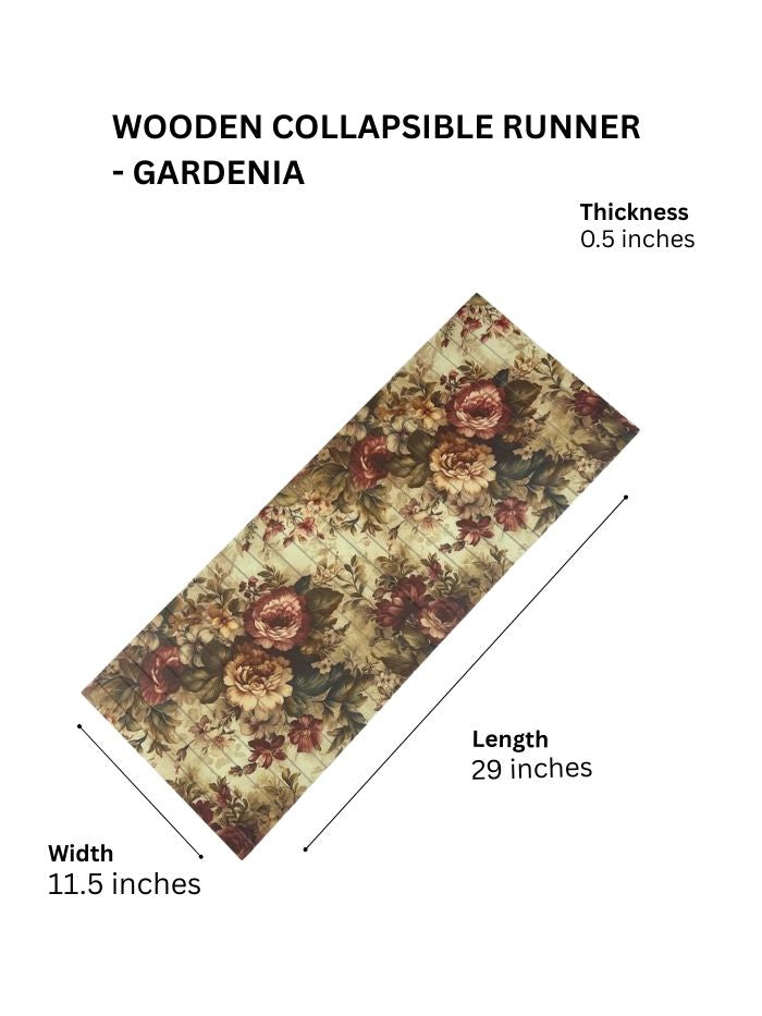 Wooden Collapsible Runner - Gardenia
