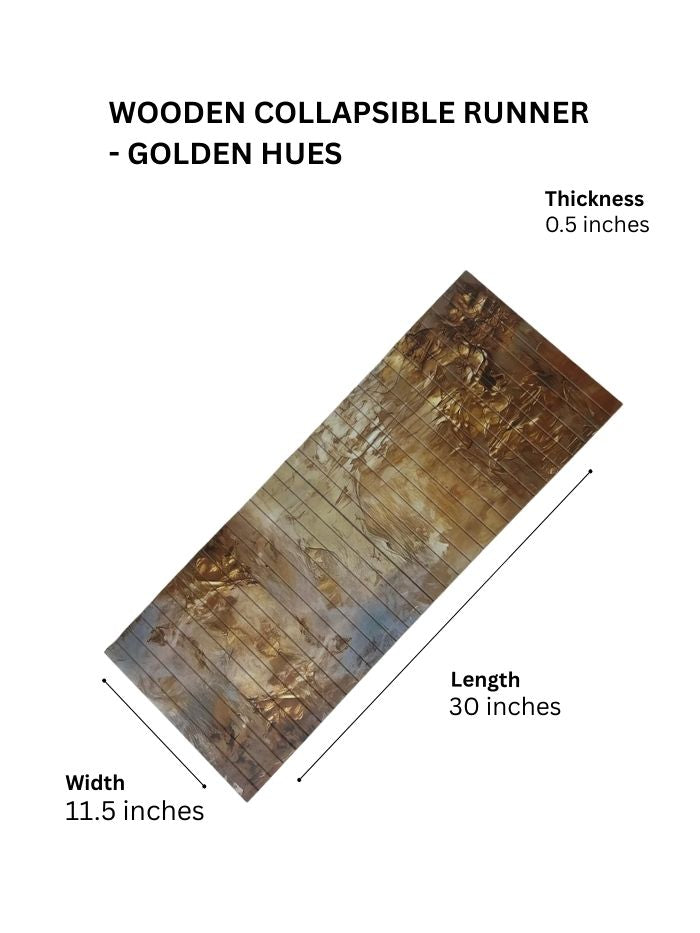 Wooden Collapsible Runner - Golden Hues