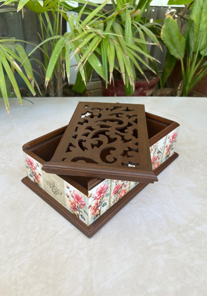 Carved Box - Pink Blossom