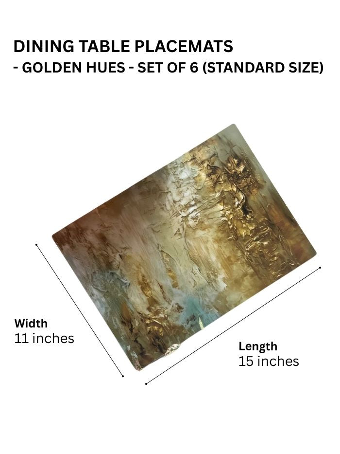 Dining Table Placemats - Golden Hues - Set of 6