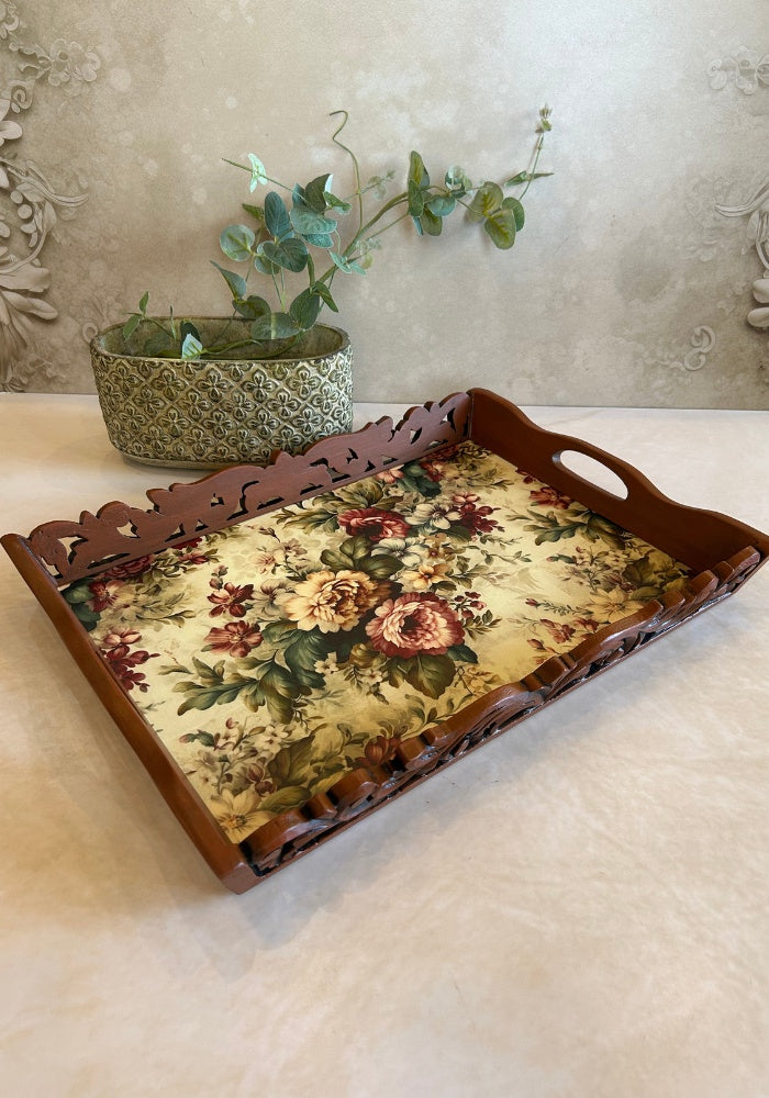 Carved Tray - Gardenia