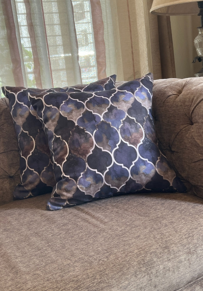 Reversible Cushion Covers - Indigo Hues - Set of 2