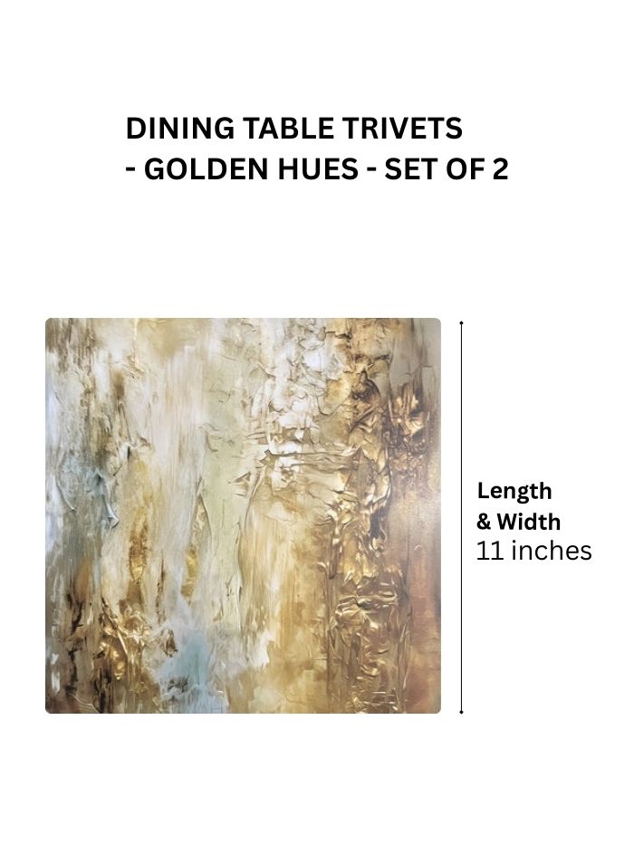 Dining Table Trivets - Golden Hues - Set of 2