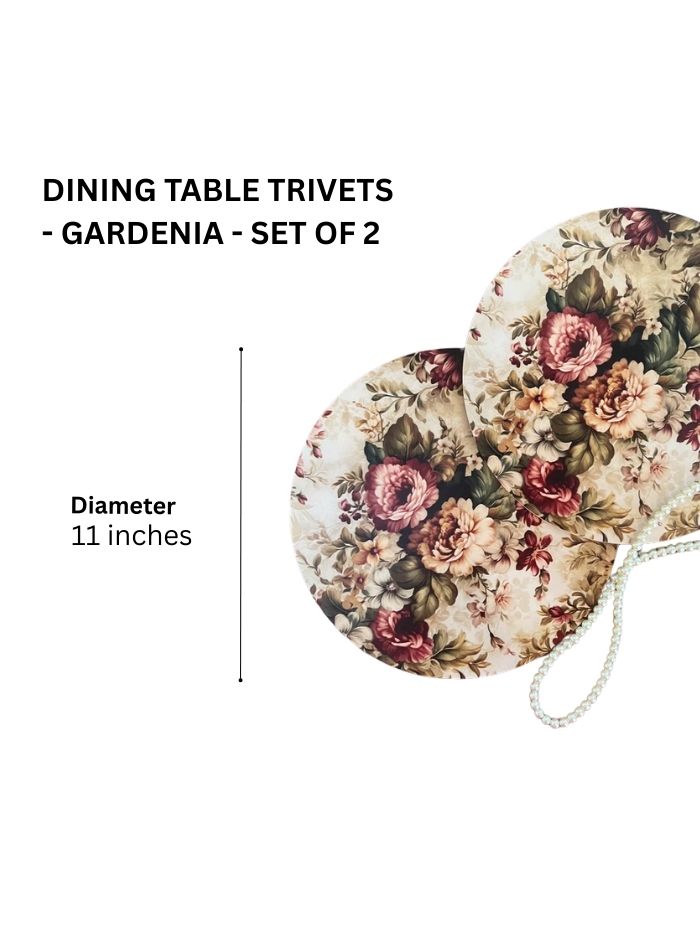 Dining Table Trivets - Gardenia - Set of 2