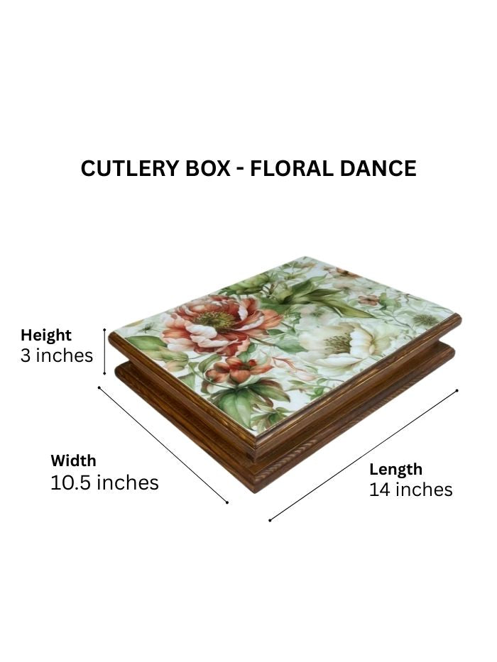 Cutlery Box - Floral Dance