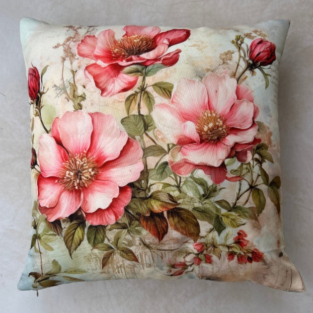 Reversible Cushion Covers - Pink Petals - Set of 2