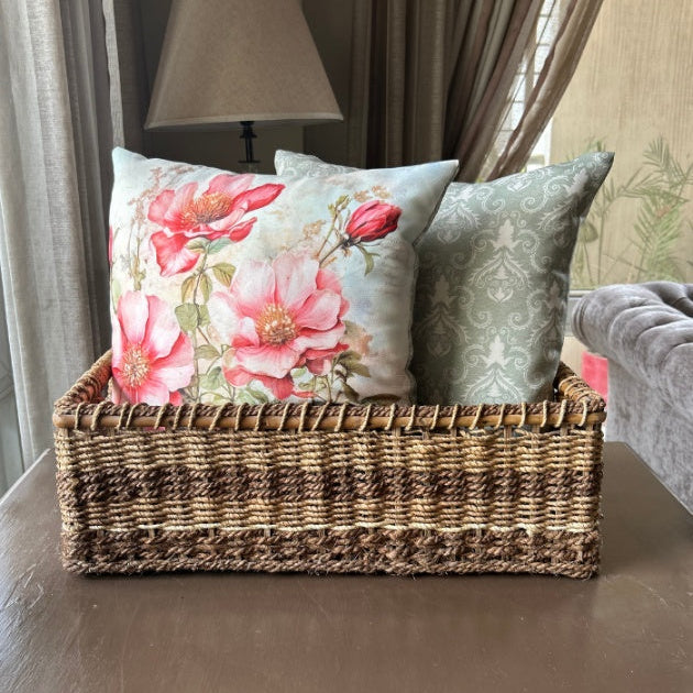 Reversible Cushion Covers - Pink Petals - Set of 2