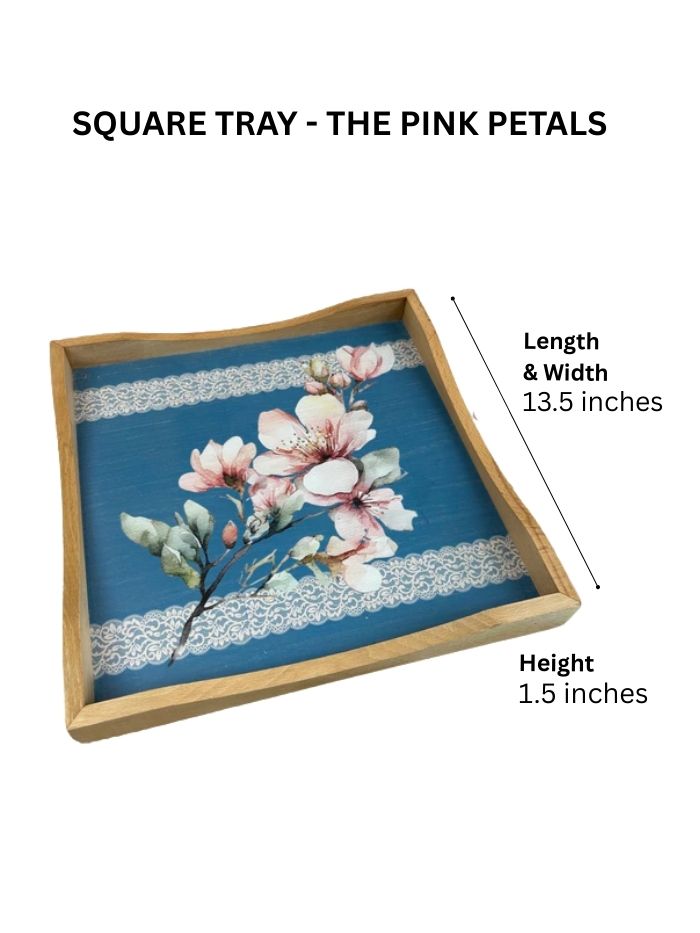 Square Tray - The Pink Petals