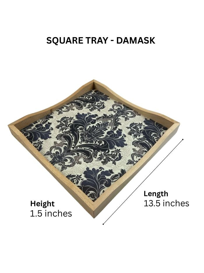 Square Tray - Damask
