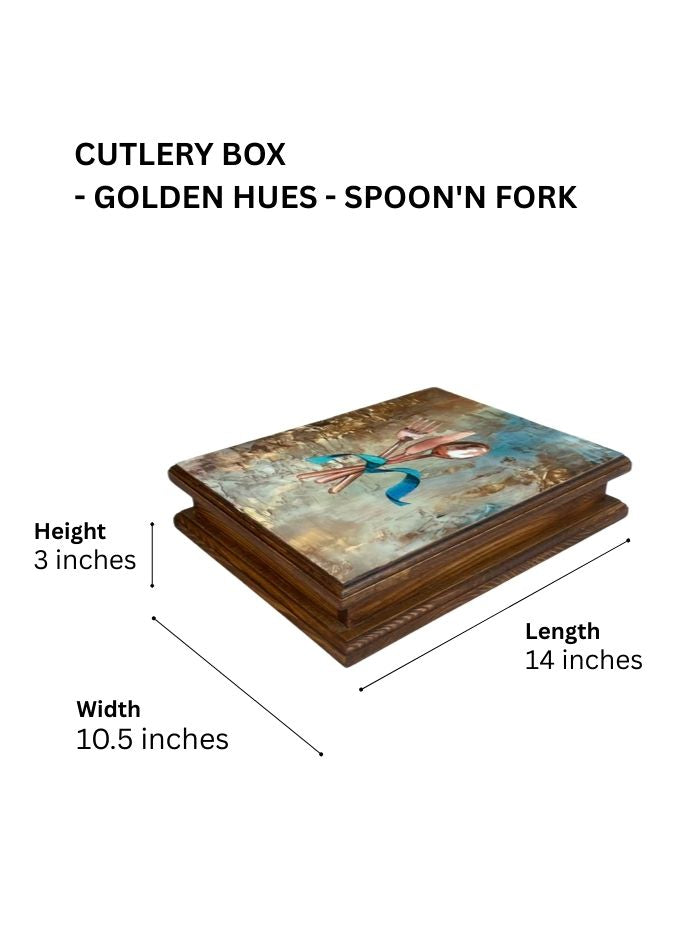 Cutlery Box - Golden Hues - Spoon'n Fork