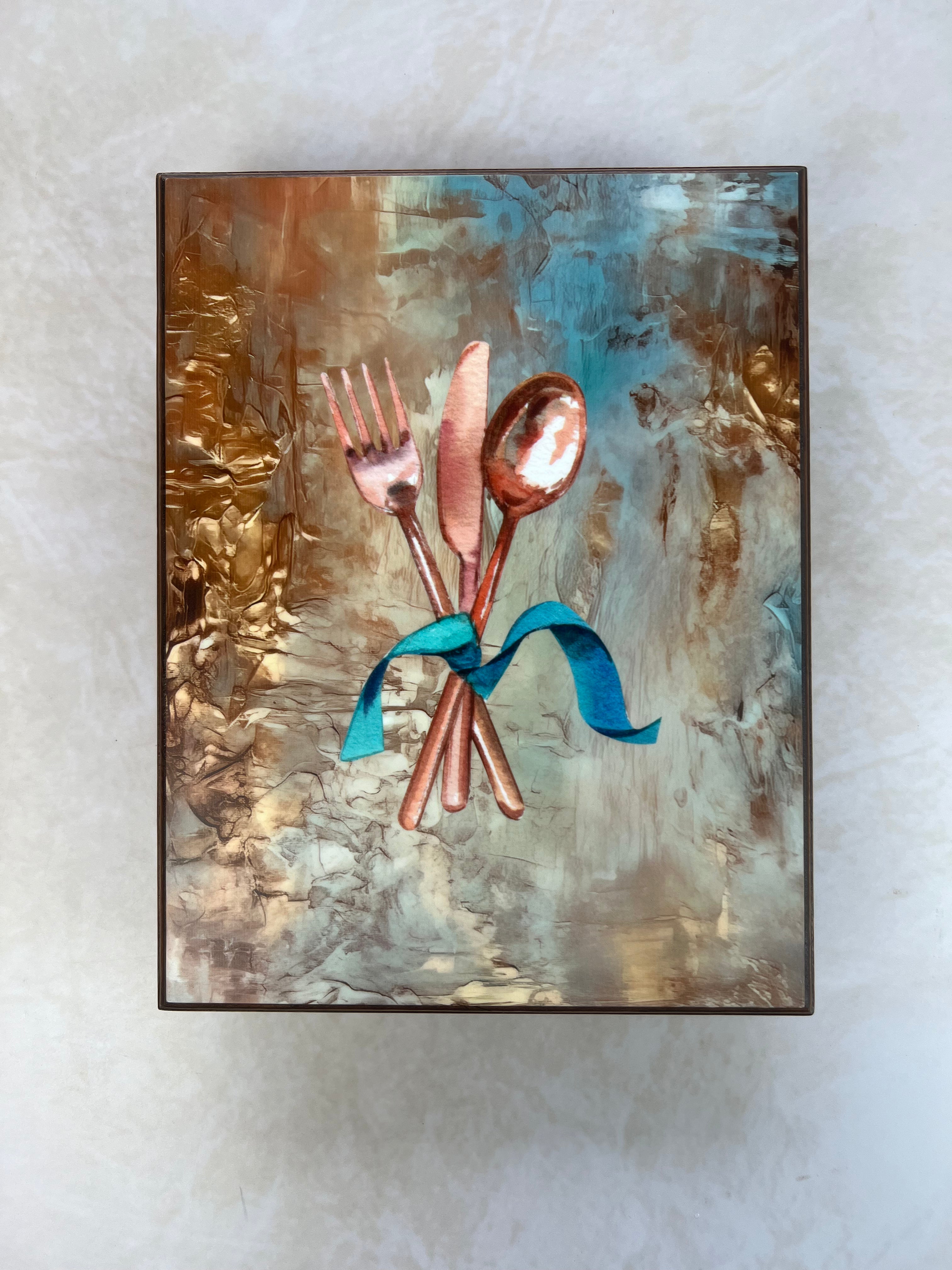 Cutlery Box - Golden Hues - Spoon'n Fork