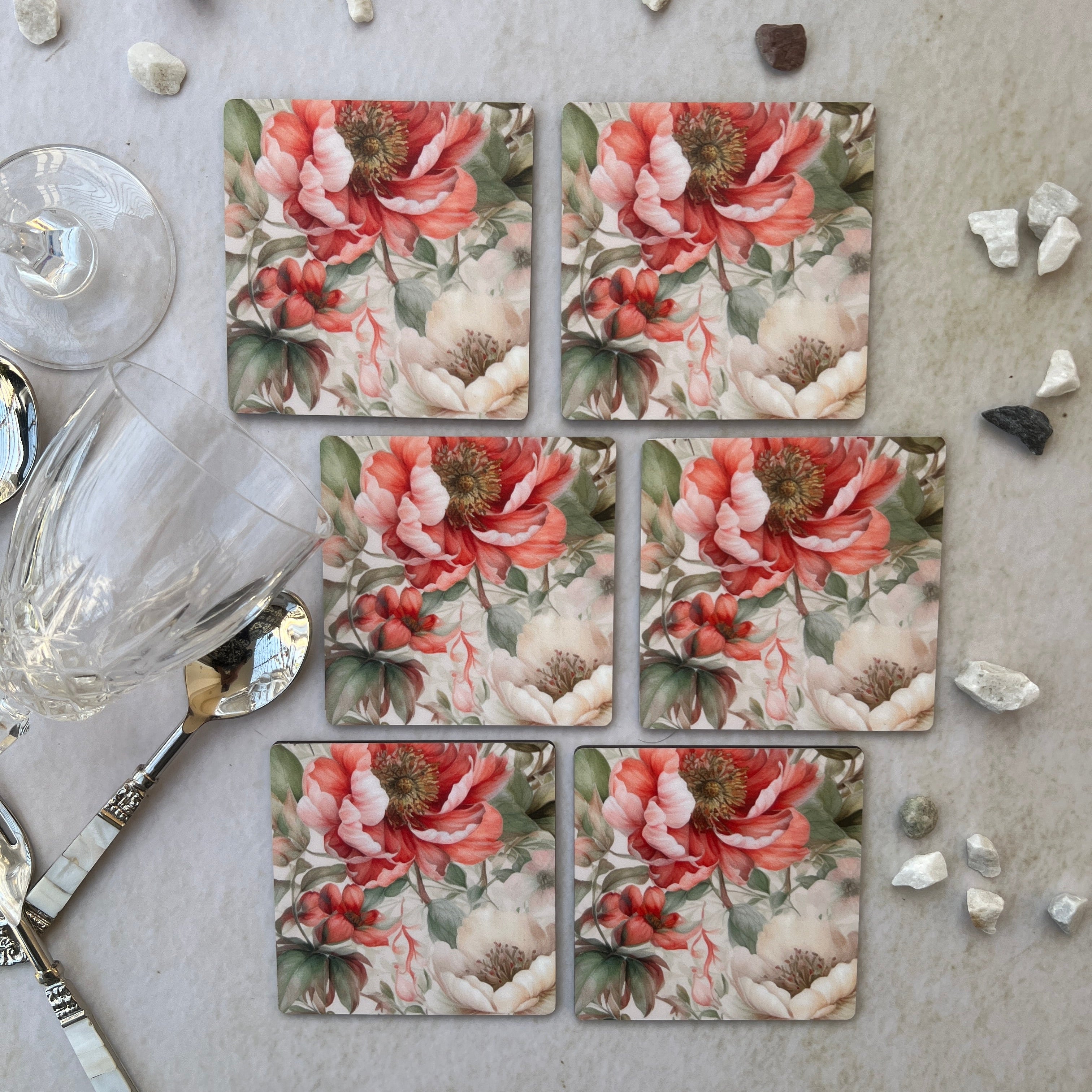 Coasters - Floral Dance - Set of 6