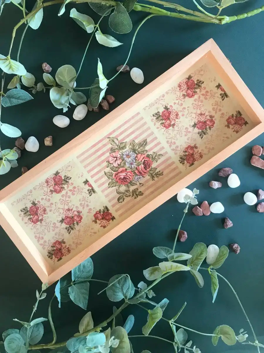 Vintage Floral Tray TR Designs