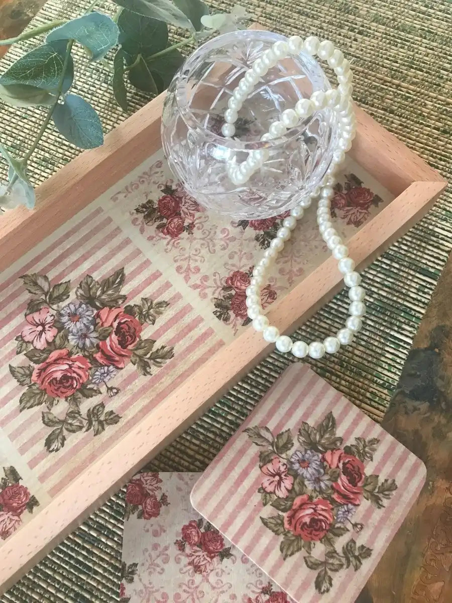 Vintage Floral Tray TR Designs