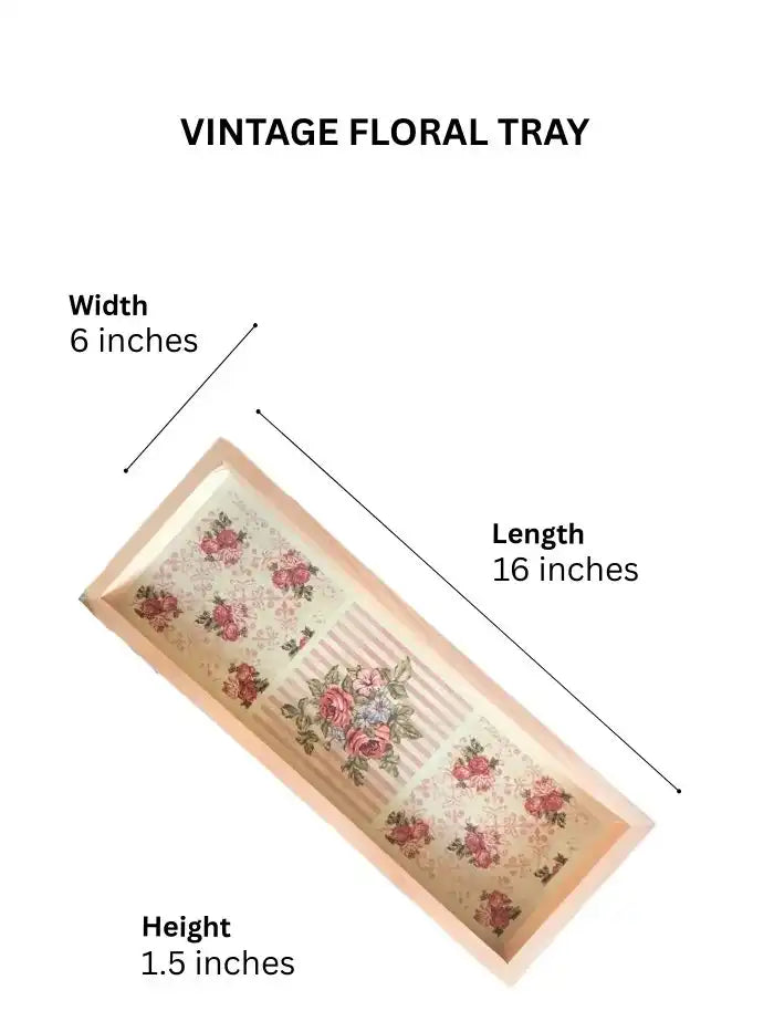 Vintage Floral Tray TR Designs
