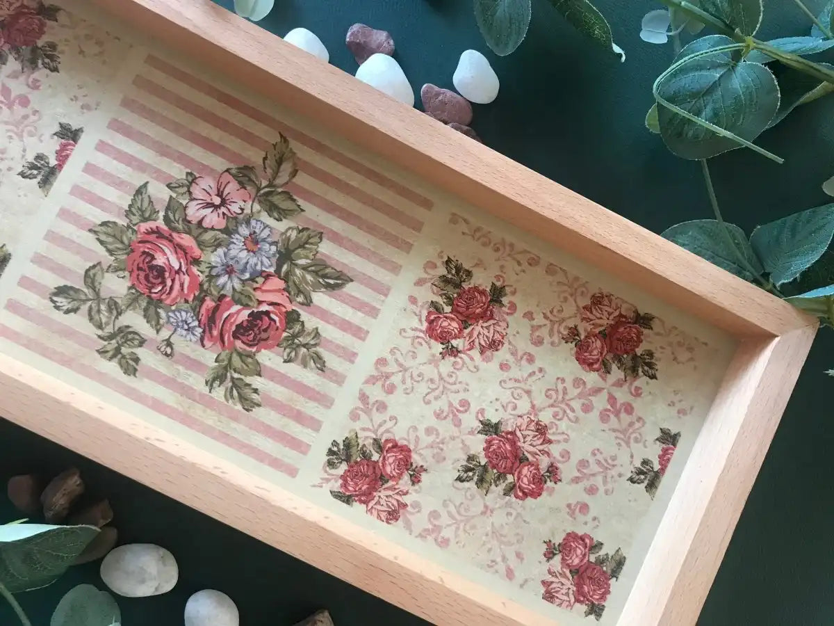 Vintage Floral Tray TR Designs