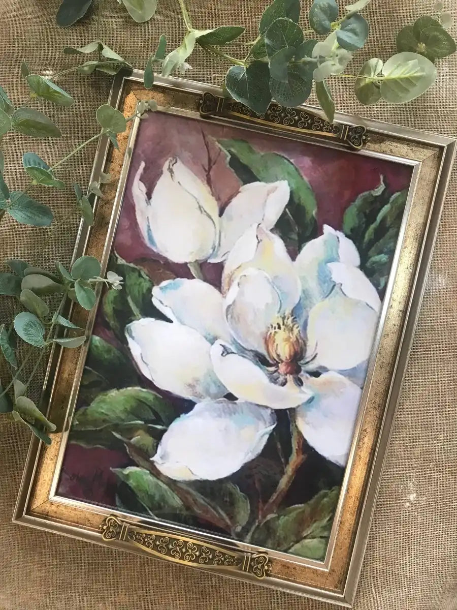 White Magnolia Frame Tray TR Designs
