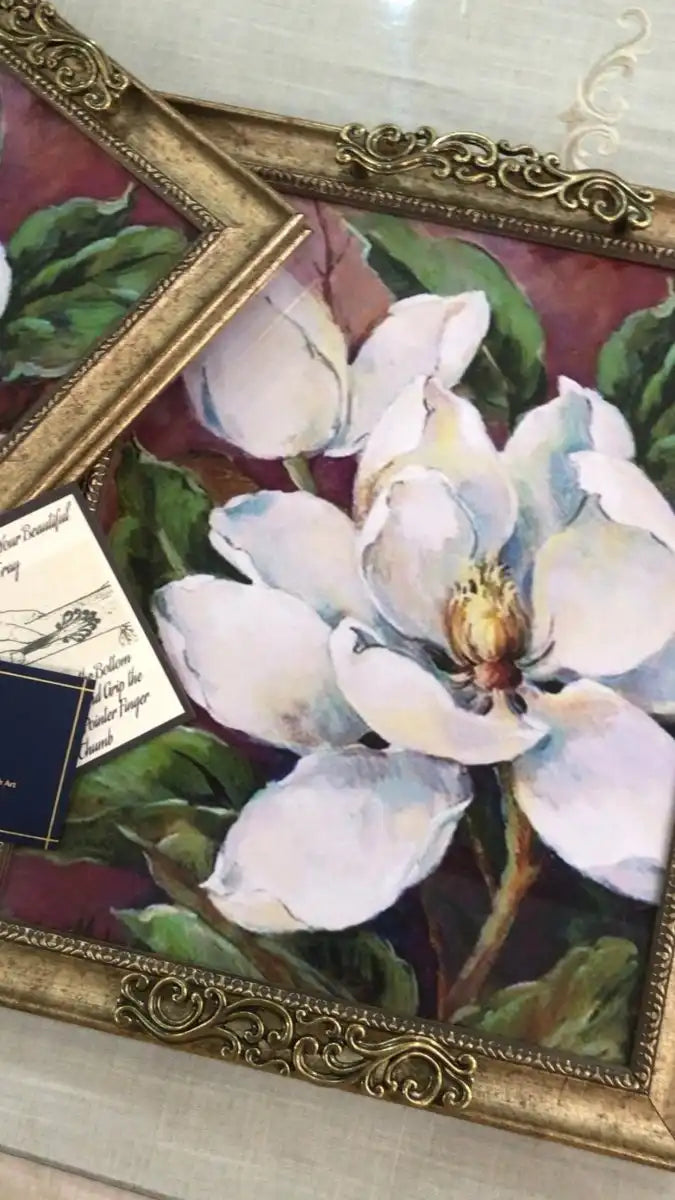 White Magnolia Frame Tray TR Designs