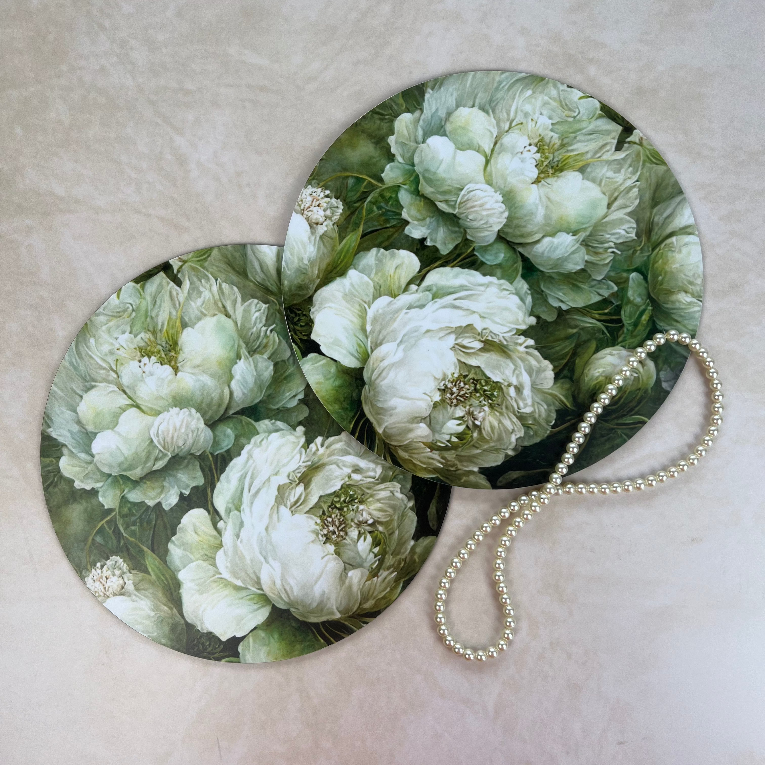 Dining Table Trivets - Dancing Peonies - Set of 2