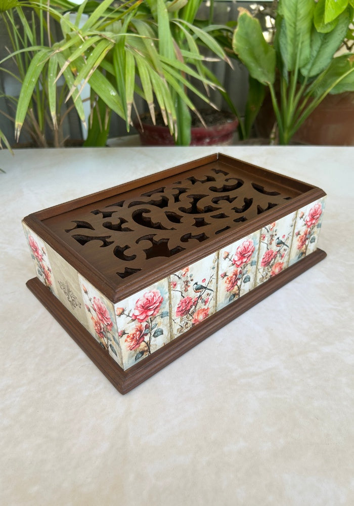 Carved Box - Pink Blossom