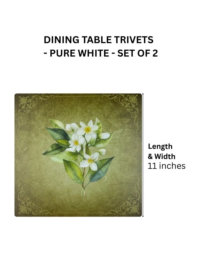 Dining Table Trivets - Pure White - Set of 2