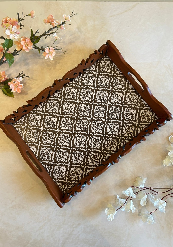 Carved Tray - Damask