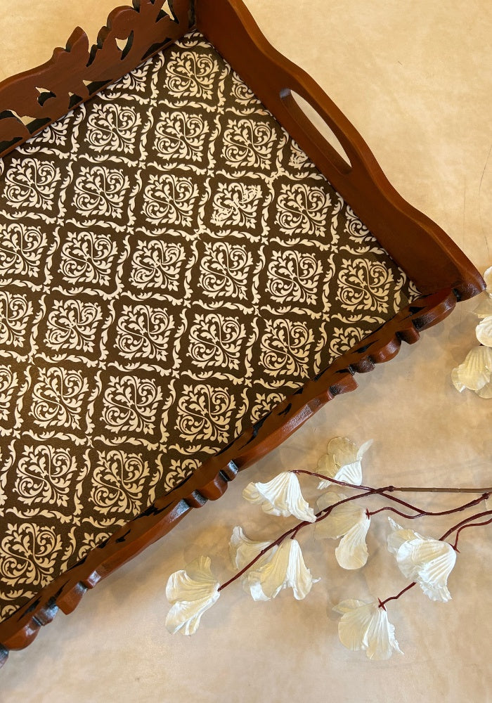 Carved Tray - Damask