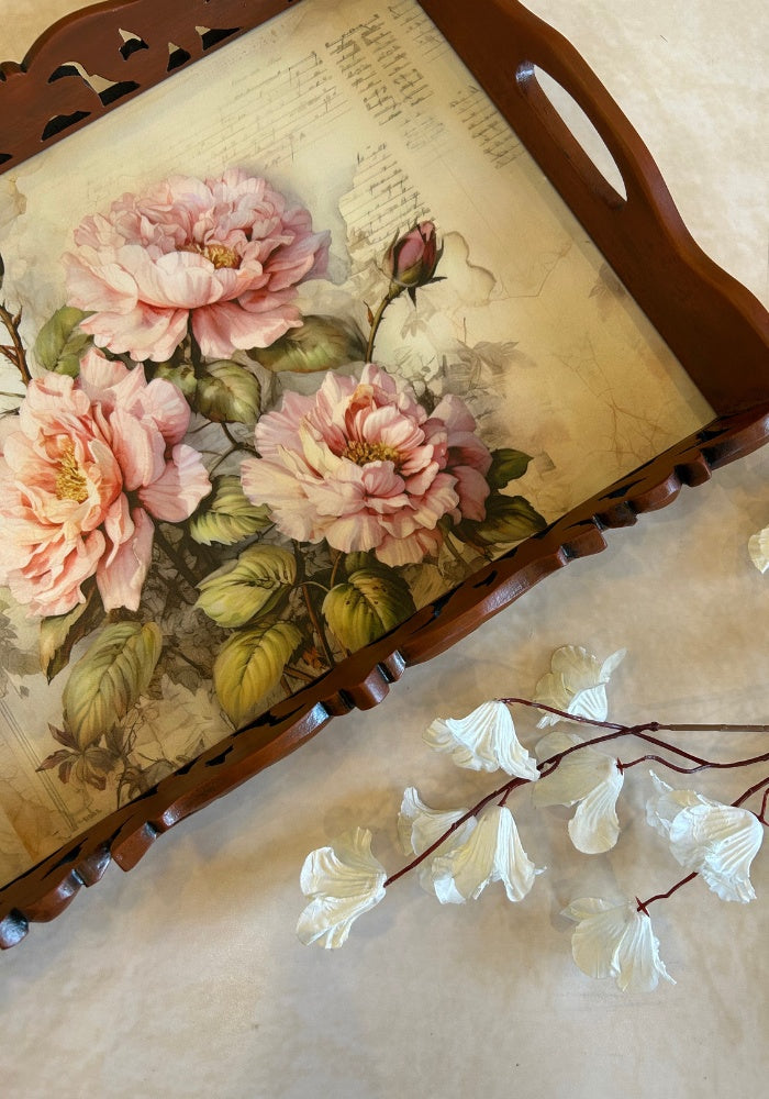 Carved Tray - Floral Bliss