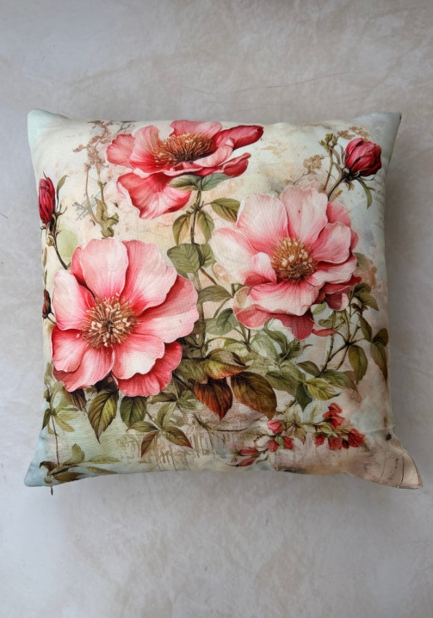 Reversible Cushion Covers - Pink Petals - Set of 2