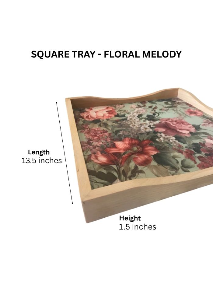 Square Tray - Floral Melody