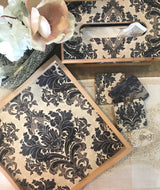 Square Tray - Damask