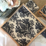 Square Tray - Damask