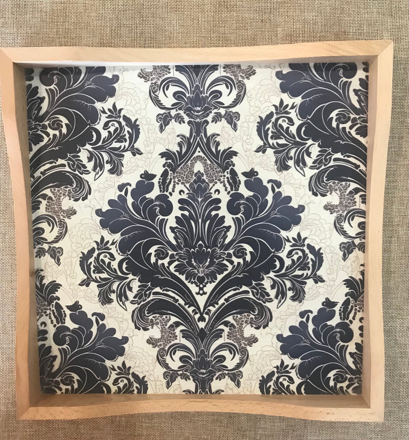 Square Tray - Damask