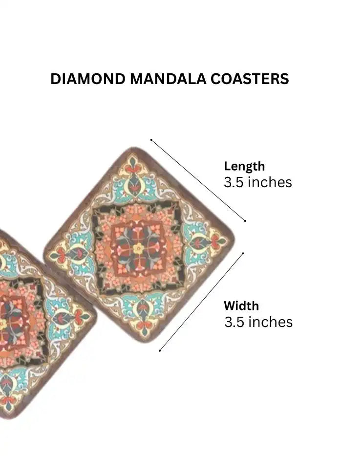 Diamond Mandala Coasters TR Designs