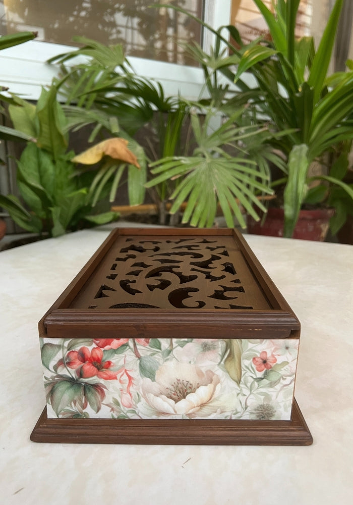 Carved Box - Floral Dance