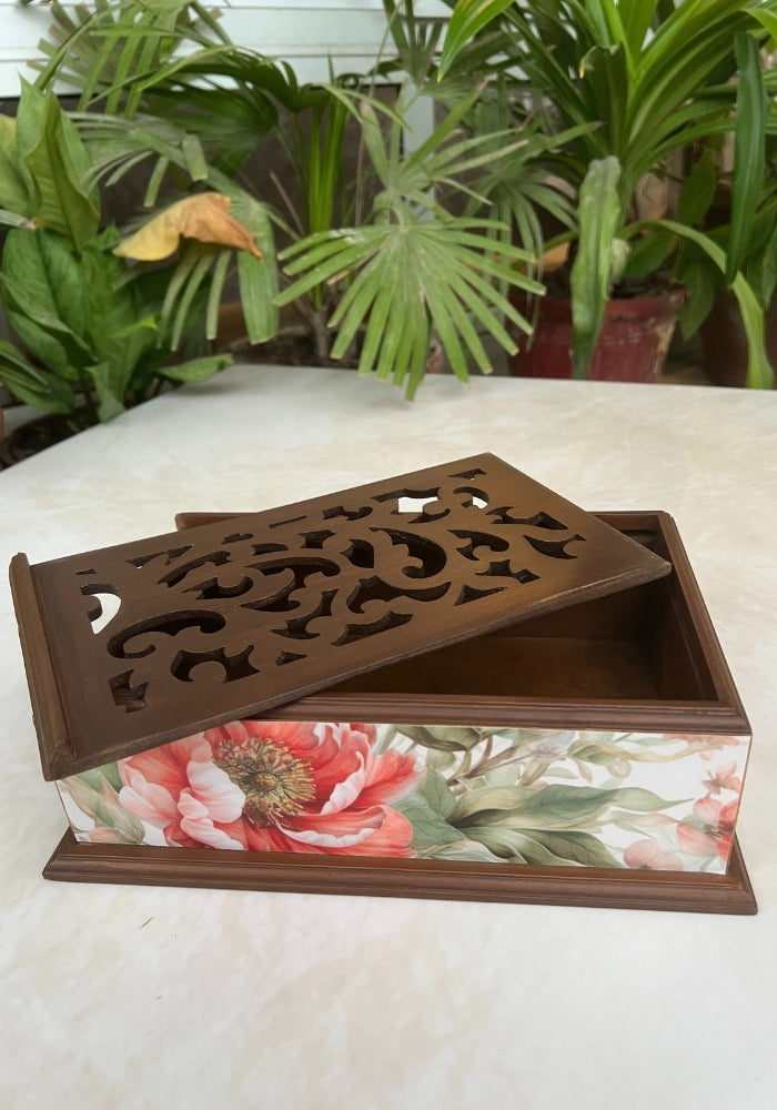 Carved Box - Floral Dance