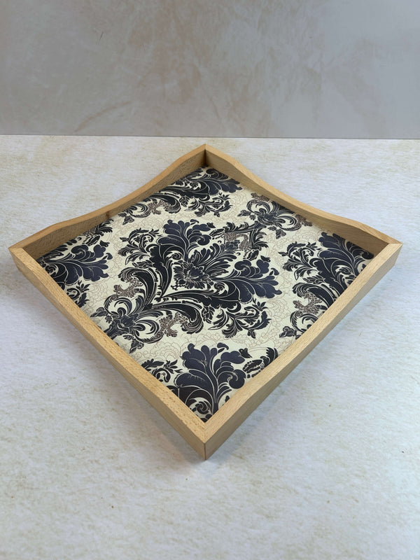 Square Tray - Damask