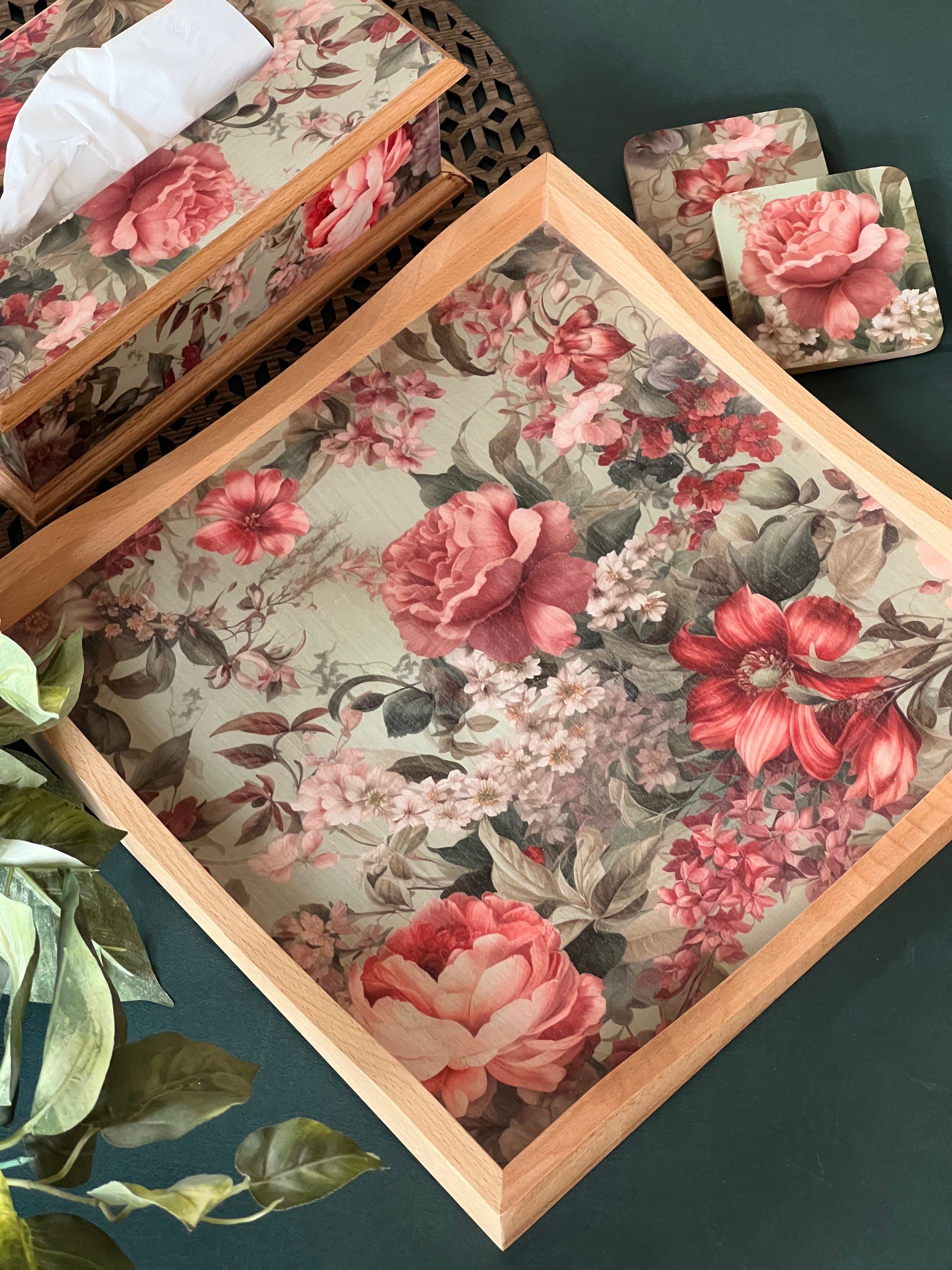 Square Tray - Floral Melody