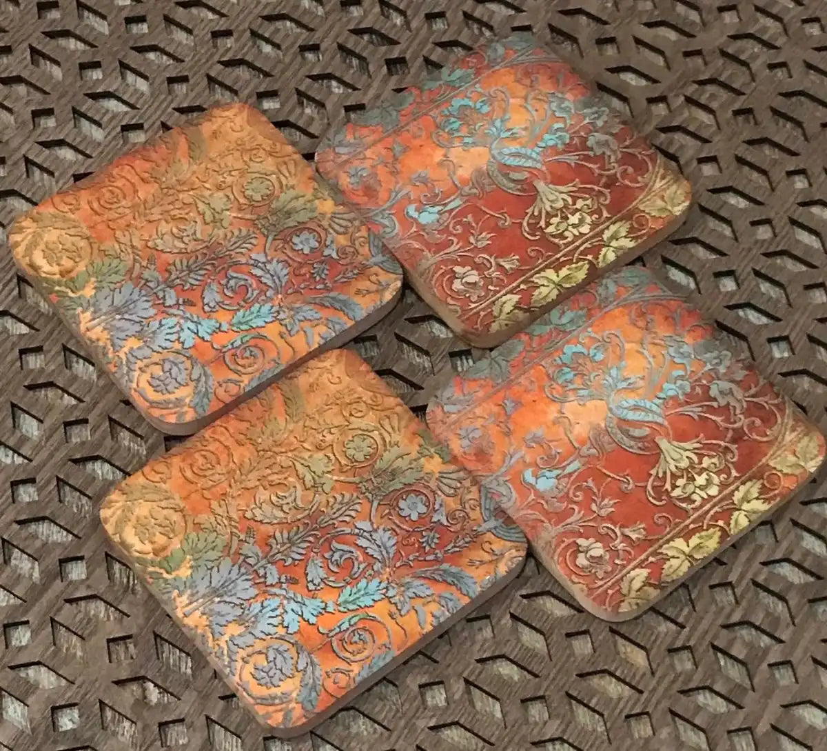 Ornate Rustic Coaster TR Designs