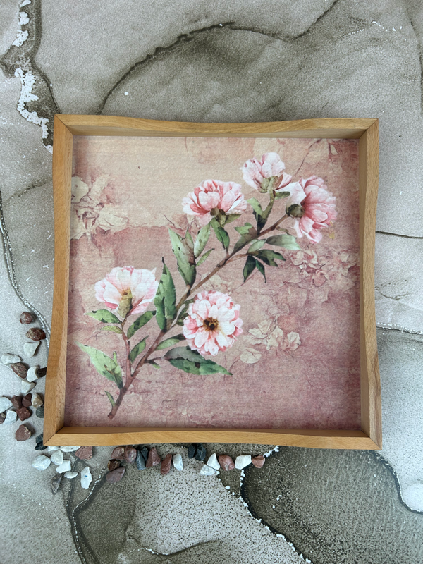 Square Tray - Pink Blossom