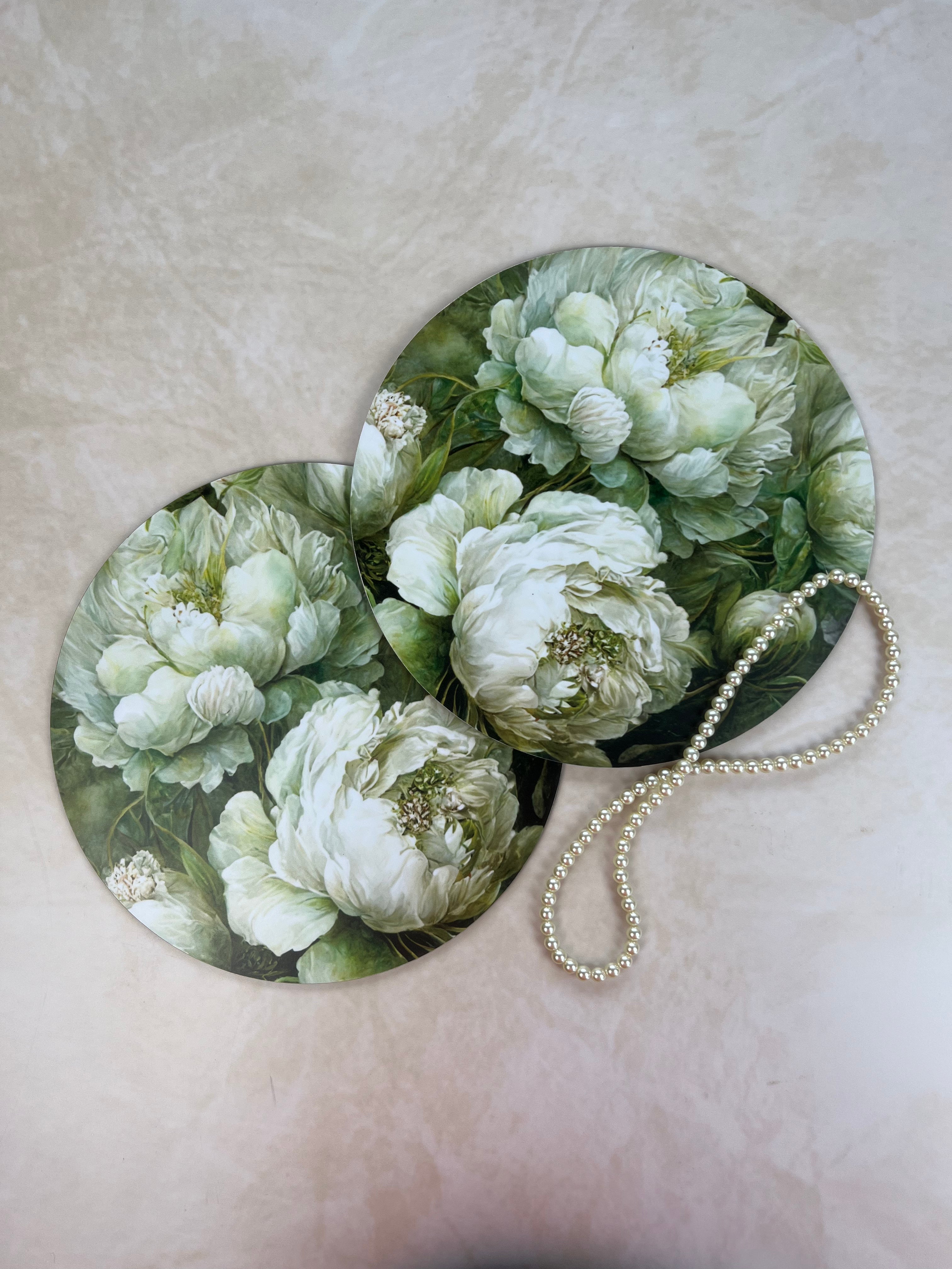 Dining Table Trivets - Dancing Peonies - Set of 2