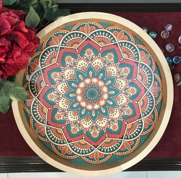 Elegance - Round Mandala Tray - TR Designs UAE