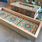 Green Mandala - Tissue Box - TR Designs UAE