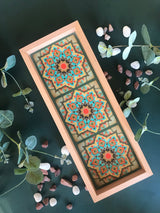 Green Mandala Tray - TR Designs UAE