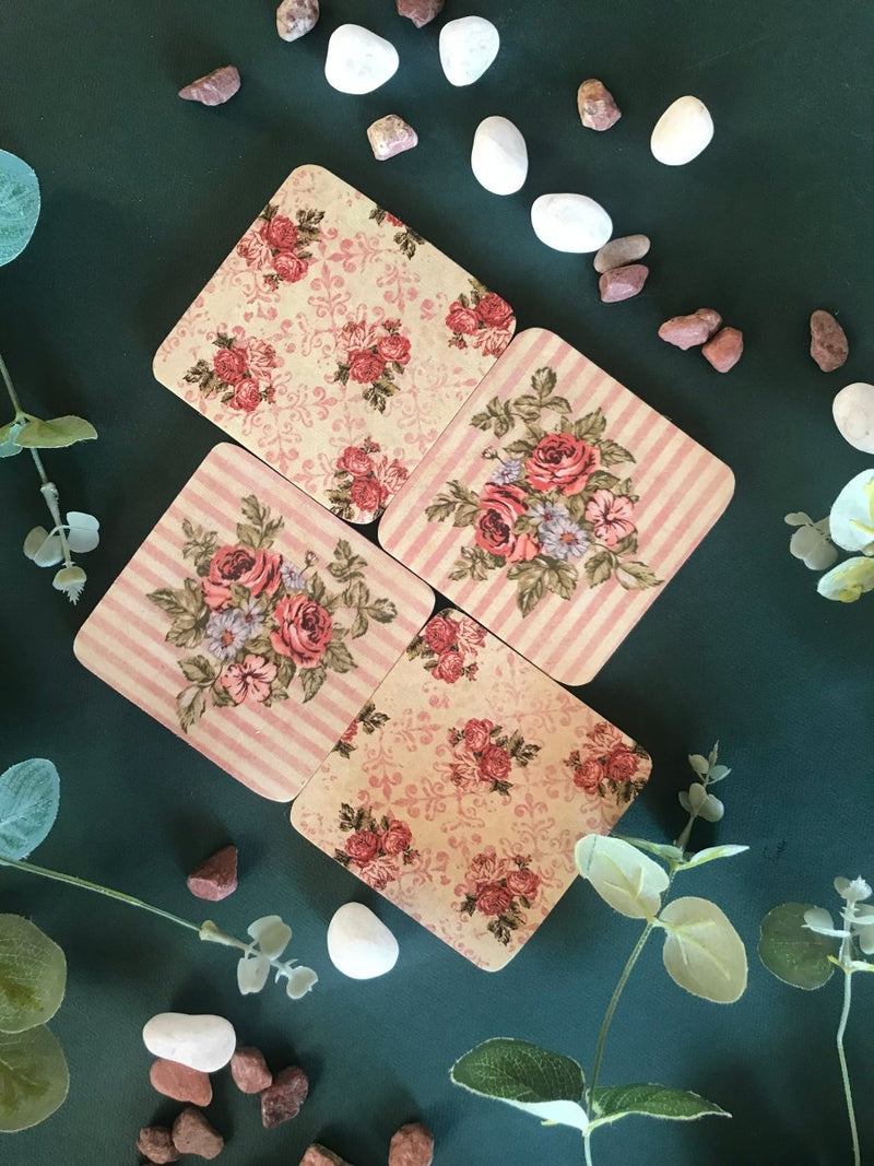 Vintage Floral Coasters - TR Designs UAE